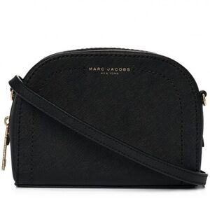 MARC JACOBS Saffiano Playback Boxed Dome Crossbody Black